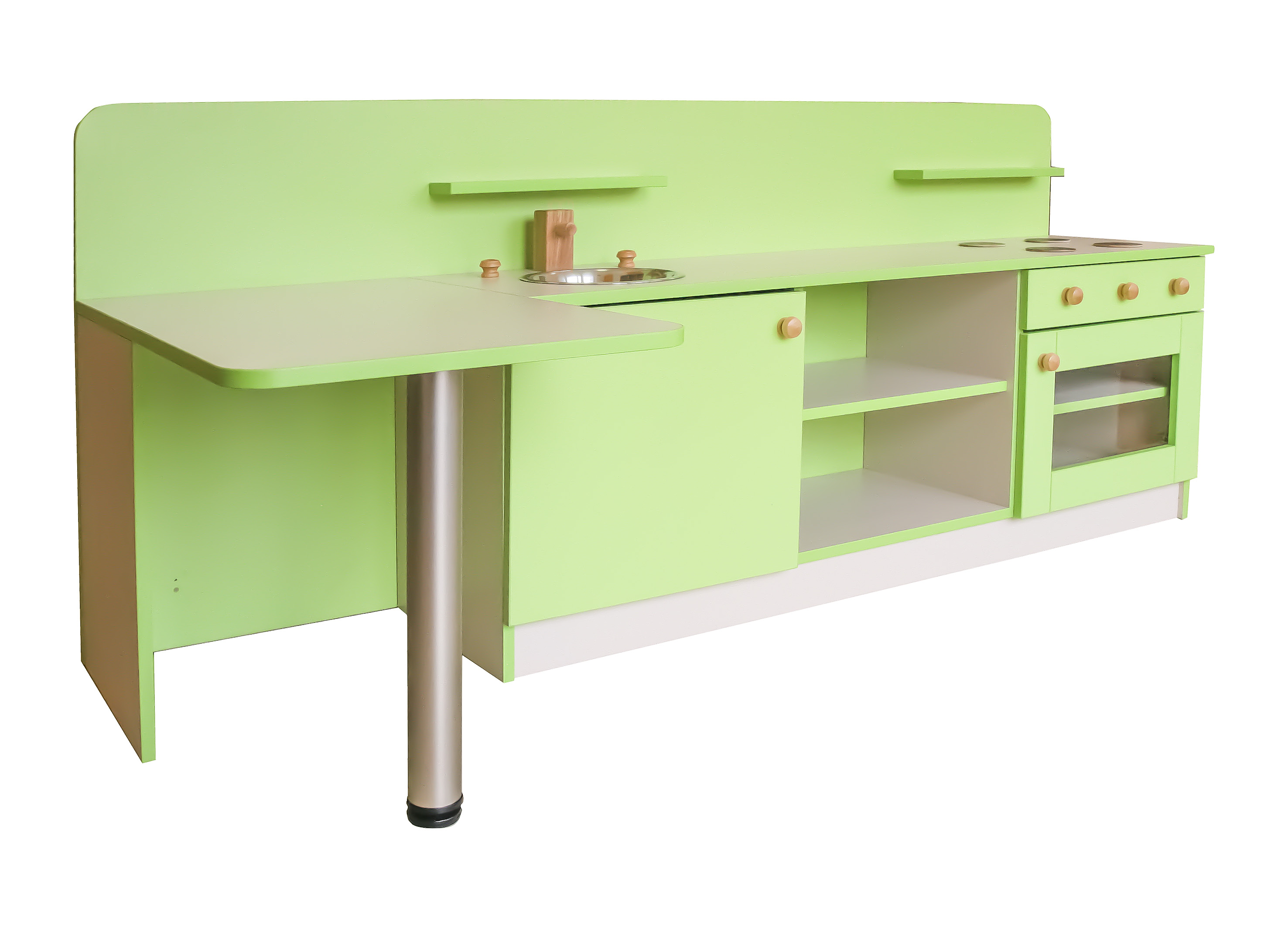 Konyhasarok 200x80x82 cm, pultmagasság: 53 cm, - zöld